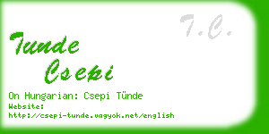 tunde csepi business card